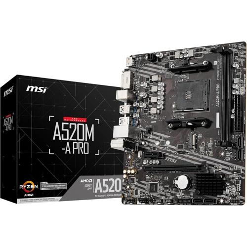 placa mae msi a520m a pro am42xddr4hdmidvi dm2usb 32