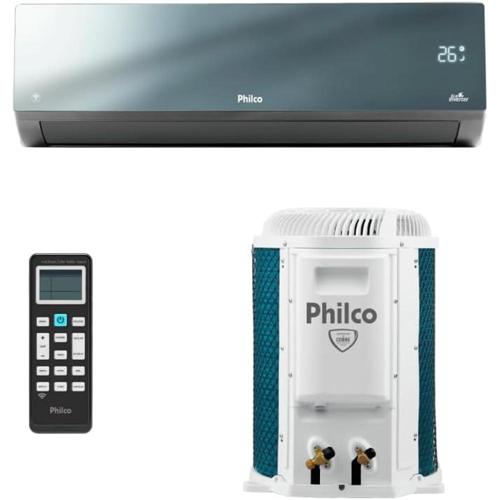 ar condicionado split inverter philco espelhado 12000 btus quente e frio pac12000iqfm15e 220v
