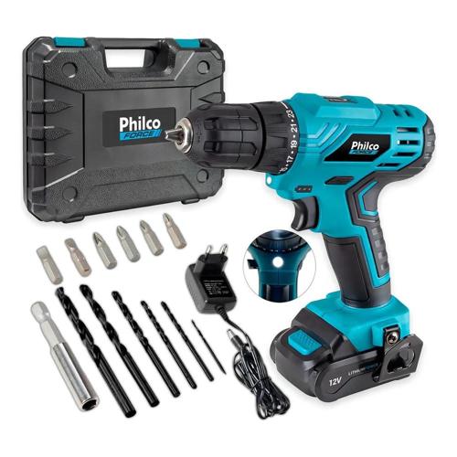 furadeira parafusadeira sem fio de 10mm philco ppf12m acessorio