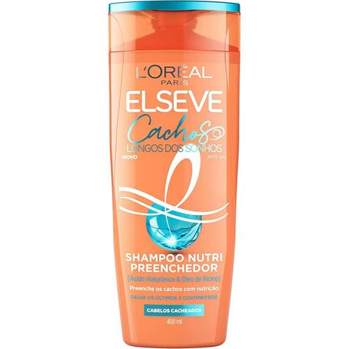 loreal paris elseve shampoo nutri preenchedor cachos longos dos sonhos preenche os cachos com nutricao 400ml