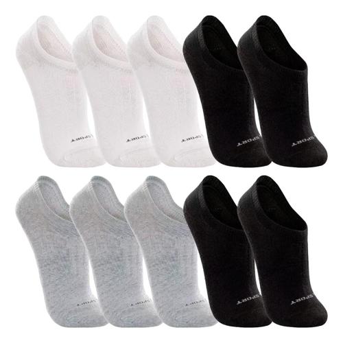 kit 10 pares meias lupo sapatilha soquete invisivel original