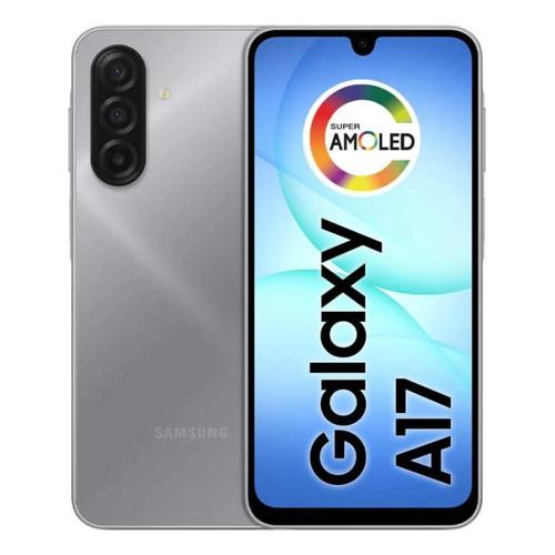 smartphone samsung galaxy a17 com ia 128gb 4gb ram cam de 50mp tela de 67 nfc ip54 cinza
