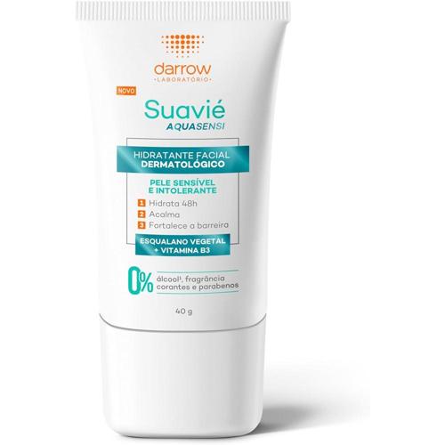 darrow suavie aquasensi hidratante dermatologico facial com esqualano vegetal vitamina b3 e alfa bisabolol que hidrata 48h acalma e fortalece a pele s