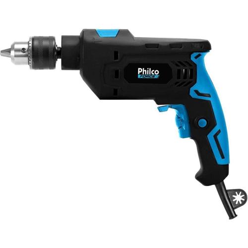 furadeira philco force 3000 rpm mandril 13mm 850w pfu04 220v cor preto com detalhes em azul
