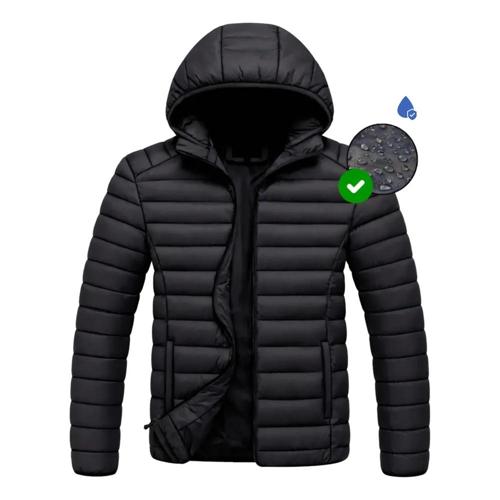 jaqueta puffer bobojaco masculina corta vento c bolso capuz