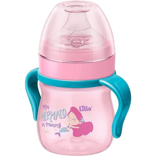 lillo caneca aprendizado c alca evolution bebedor sil 150 ml menina lillo rosaverde
