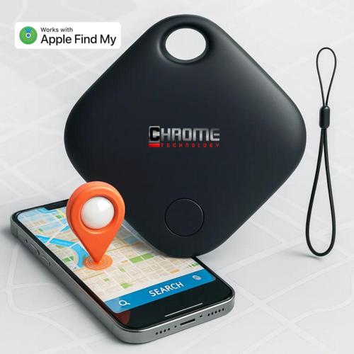 mini localizador rastreador smart tag gps cor preto compativel com iphone apple chrome technology