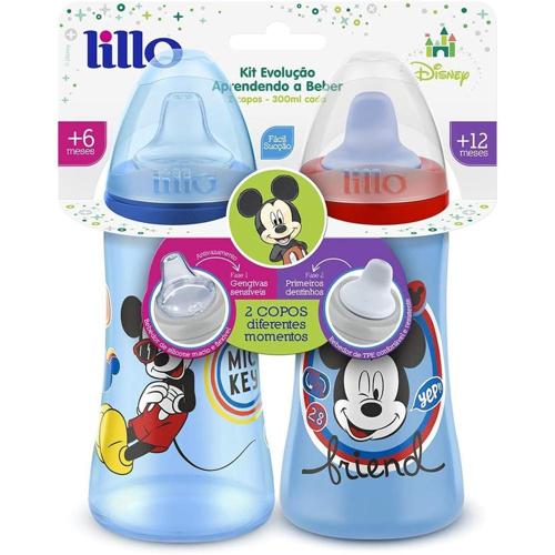 pack 2 copos colors lillo 6 e 12 meses 300ml cada