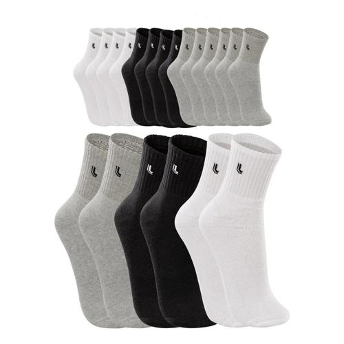 kit 10 pares meias lupo masculina cano medio algodao walk