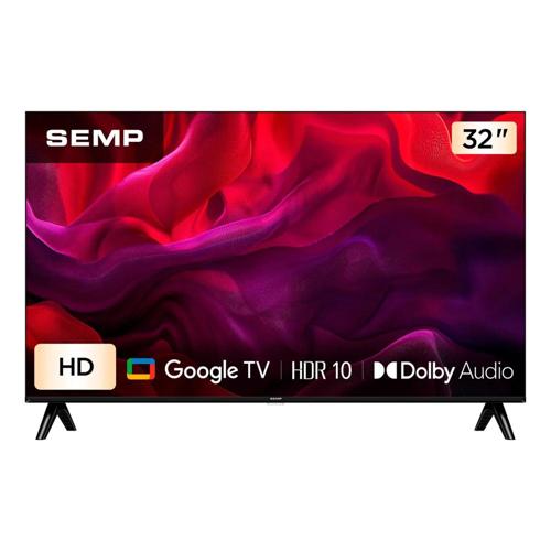 smart tv semp 32 led hd android tv wifi bluetooth 2 hdmi google tv 60hz hdr10 32s42