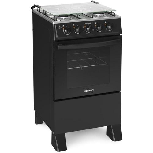 fogao itatiaia 4 bocas star clean new preto