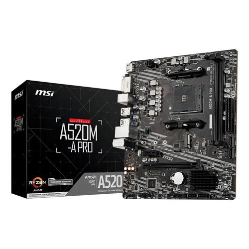 placa mae msi a520m a pro am4 matx ddr4