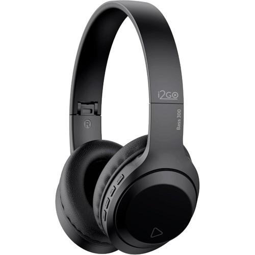 i2go headphone bass 300 bluetooth microfone integrado controle multimidia ate 10h de bateria tecnologia dual connect entrada cabo auxiliar p2 incluso