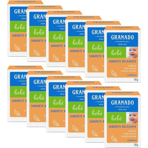 granado sabonete bebe camomila 90g 12 unidades