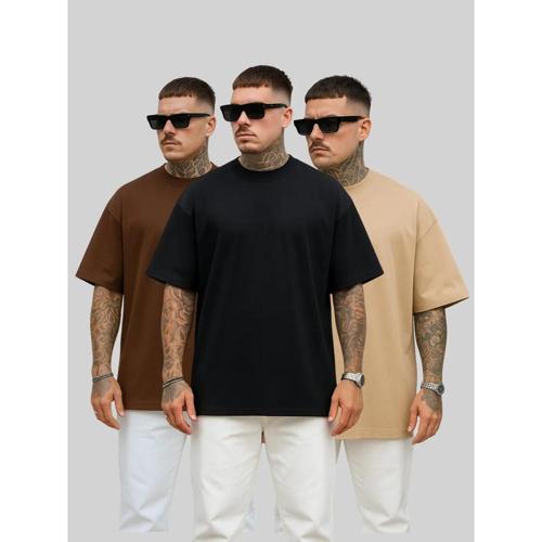 kit3 camiseta oversized lisa algodao grossa streetwear verao