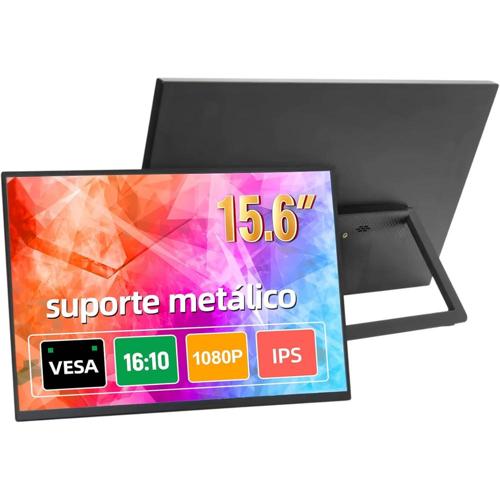 monitor portatil de 156 polegadas com capa protetora