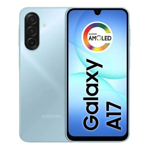 smartphone samsung galaxy a17 com ia 128gb 4gb ram cam de 50mp tela de 67 nfc ip54 azul
