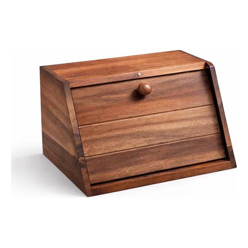 porta pao bambu com tampa retratil cor bege liso casa laura