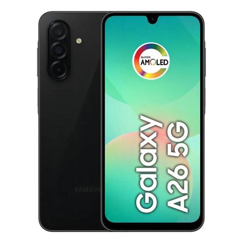 smartphone samsung galaxy a26 5g 256gb 8gb ram camera de 50mp ip67 tela super amoled 67 nfc preto