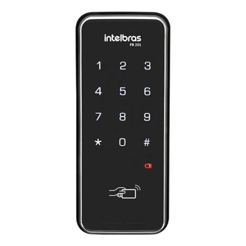 fechadura digital de sobrepor fr201 preto intelbras