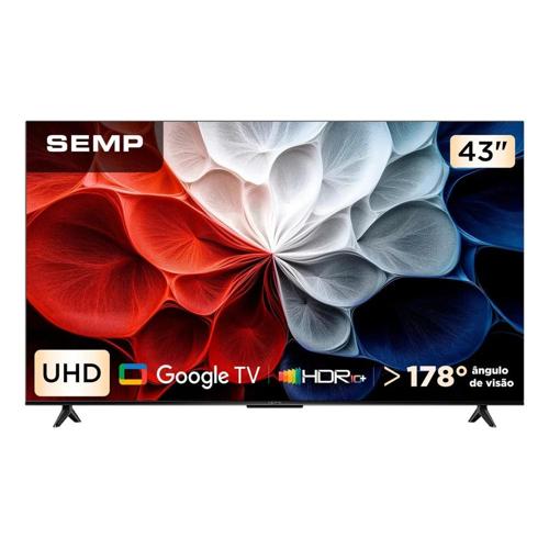 smart tv 43 semp 43s62 led hva google tv hdr uhd 4k hdmi