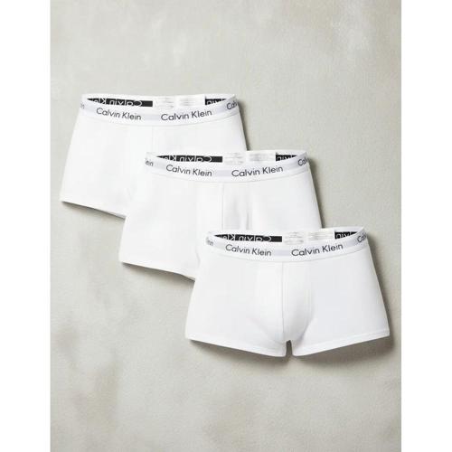 kit com 3 cuecas boxer cotton calvin klein