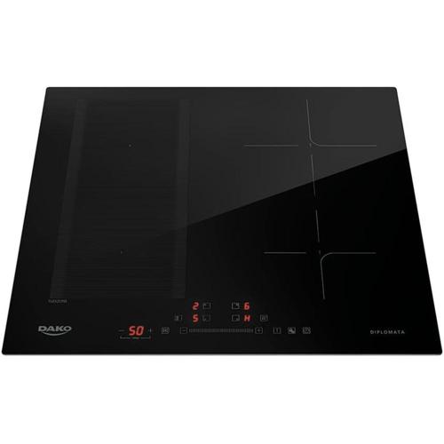 cooktop de inducao 4 bocas preto com zona flexivel dako diplomata 220v