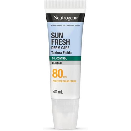 fluido neutrogena sem cor fps 80 sun fresh derm care oil control 40ml