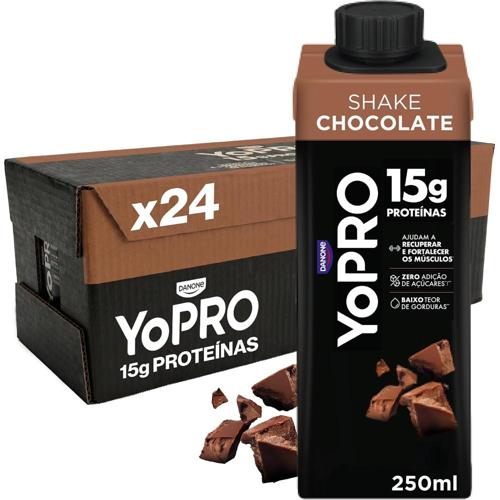 pack yopro bebida lactea uht chocolate 15g de proteinas 250ml 24 unidades