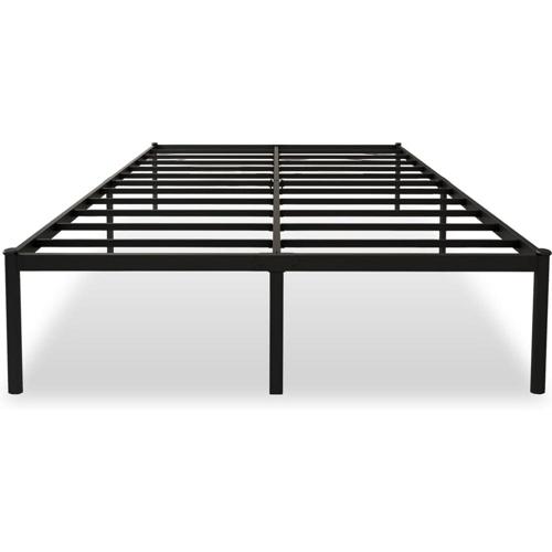 estrutura de cama de metal nao precisa de box springcom espaco de armazenamen cor preto full