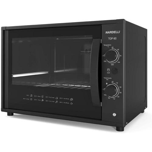 forno nardelli eltrico bancada top 60 black 60 litros