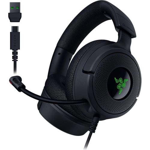 headset gamer razer kraken v4 x cabo tipo c e tipo a para pc mac ps5