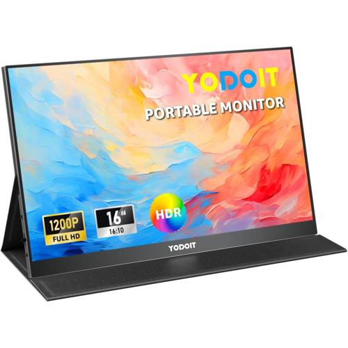 yodoit monitor portatil 16 100 srgb fhd tela com porta usb tipo c hdmi com capa inteligente compativel com laptop pc macbook xbox ps5 phone