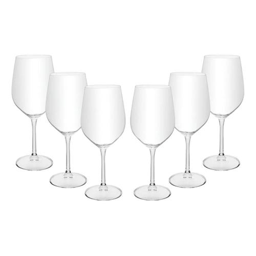 conjunto de 6 tacas de vinho crex 480ml cristal wolff