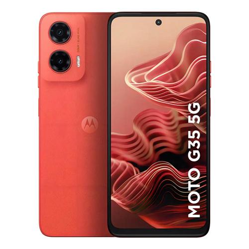 smartphone motorola moto g35 5g 256gb 12gb 4gb ram8gb ram boost e camera 50mp com ai nfc tela 67 com superbrilho coral vegan leather