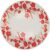 1 Conjunto com 6 Pratos Raso Biona Donna Jardim Oriental Vermelho/Marfim 14 Cm