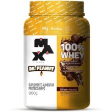 100% Whey Max Titanium x Dr Peanut (900g) Sabor Bombom Italiano