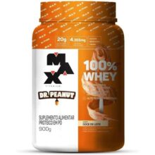 100% Whey Max Titanium x Dr. Peanut (900g), Sabor Doce de Leite