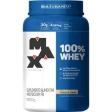 100% Whey Protein Max Titanium, Cookies & Cream — 900g