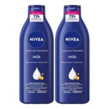 2 Loção Nivea Body Milk Hidratante Pele Seca Extrasseca