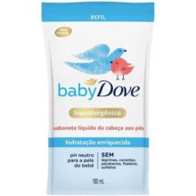 2 Unidades — Baby Dove Refil Sabonete Líquido Hidratação Enriquecida 180Ml