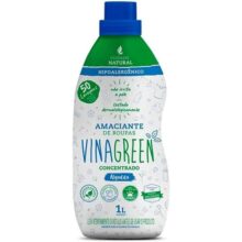 2 Unidades — Vinagreen Amaciante de Roupas Algodão – 1L (Pacote pode variar)