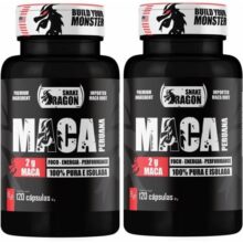 2x Maca Peruana Negra 120 Capsulas 2000mg Black Pura Premium Importada Para Homens e Mulheres Original