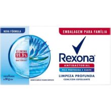 6 Unid. Rexona Sabonete Em Barra Antibacterial Limpeza Profunda