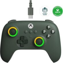 8Bitdo Ultimate C Wired Controller for Xbox with Hall Effect Joysticks and Triggers RGB Lighting Fire Ring Compatible