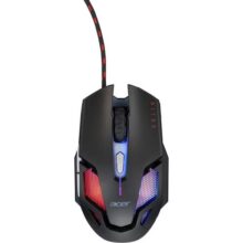 ACER Mouse Gamer Óptico Nitro NMW200 Sensor 6D de alta precisão Retroiluminado em 7 cores, Design Simétrico e ergonômico Preto com detalhes em vermelho