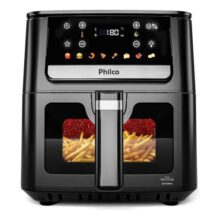 Air Fryer Philco 6,5l Visor Glass E Redstone 1700w Paf65a Preto 127v