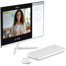 All in One, Windows 11 Home, Intel Celeron 4GB 120GB SSD, Tela 23,8”FHD + Microsoft 365 Personal + 1TB na Nuvem Branco Ultra – UB981EX