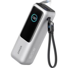 Anker Laptop Power Bank, 25.000mAh Carregador Portátil para Notebook,3-Portas 165W USB-C,Cabos Retráteis Integrados, Aprovado para Viagens Aéreas,Compatível com iPhone 17/16/15,Samsung,Xiaomi e Mais