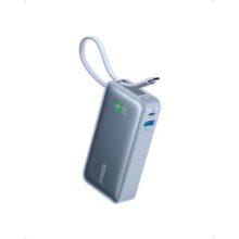 Anker Nano Power Bank, Carregador Portátil de 10.000 mAh com Cabo USB-C Integrado, Saída Máxima de 30W, para iPhone 16/Série 15, MacBook, AirPods e Mais, Azul